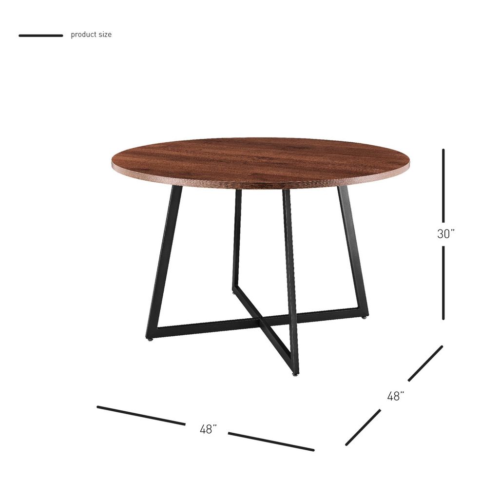Courtdale Kd 48" Round Dining Table, Gliese Brown