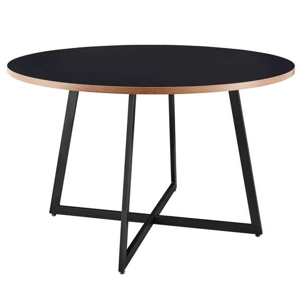 Courtdale Kd 48" Round Dining Table, Black