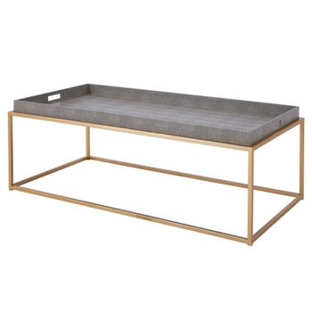 Removable Tray Coffee Table Gray