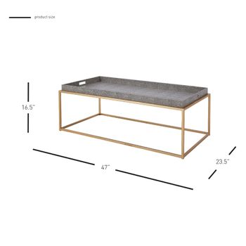 Removable Tray Coffee Table Gray