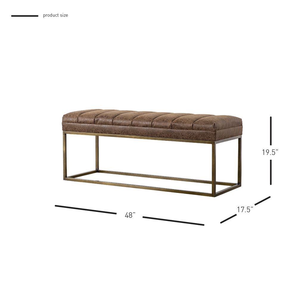Darius Pu Bench, Nubuck Chocolate