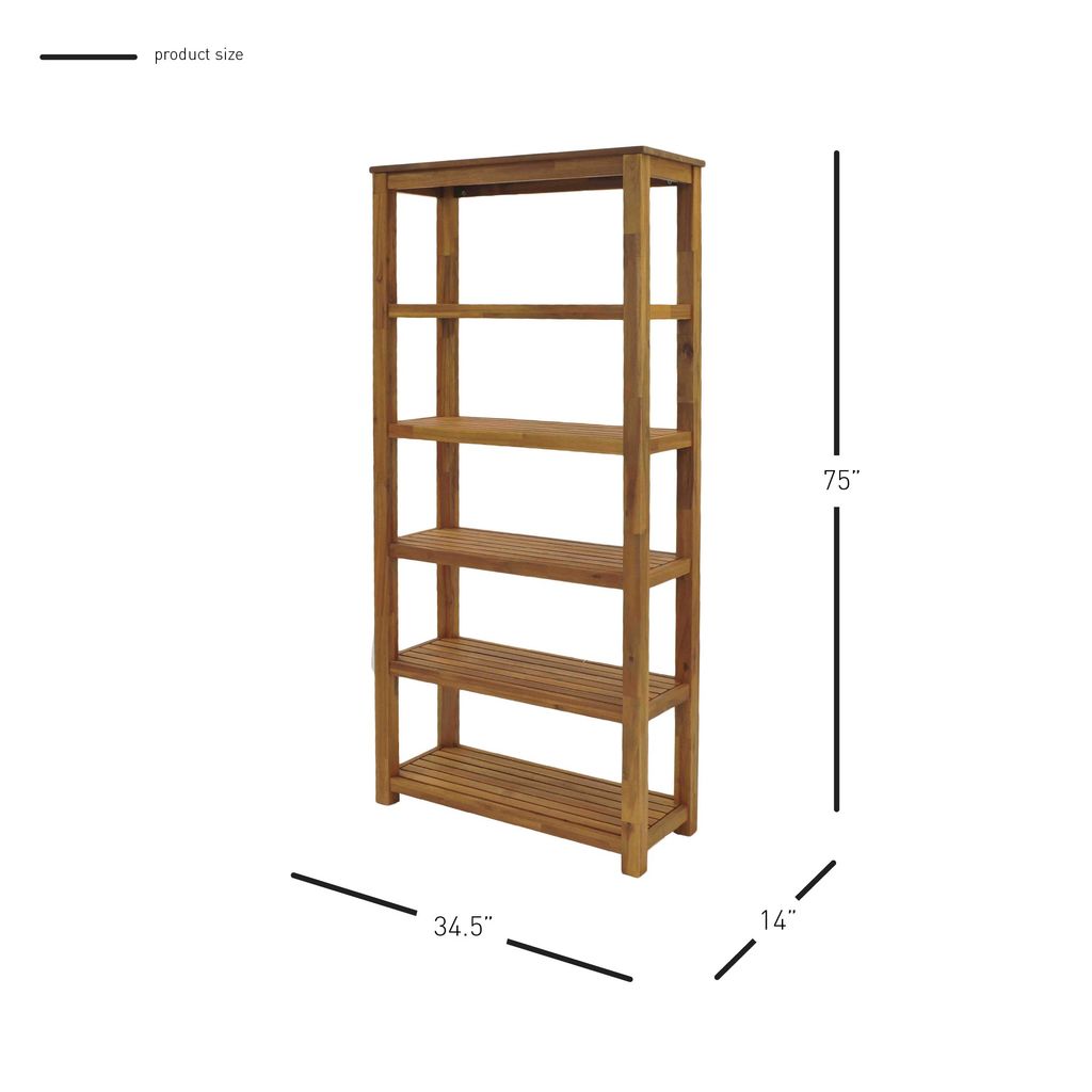 Tiburon Book Shelf Kd, Amber