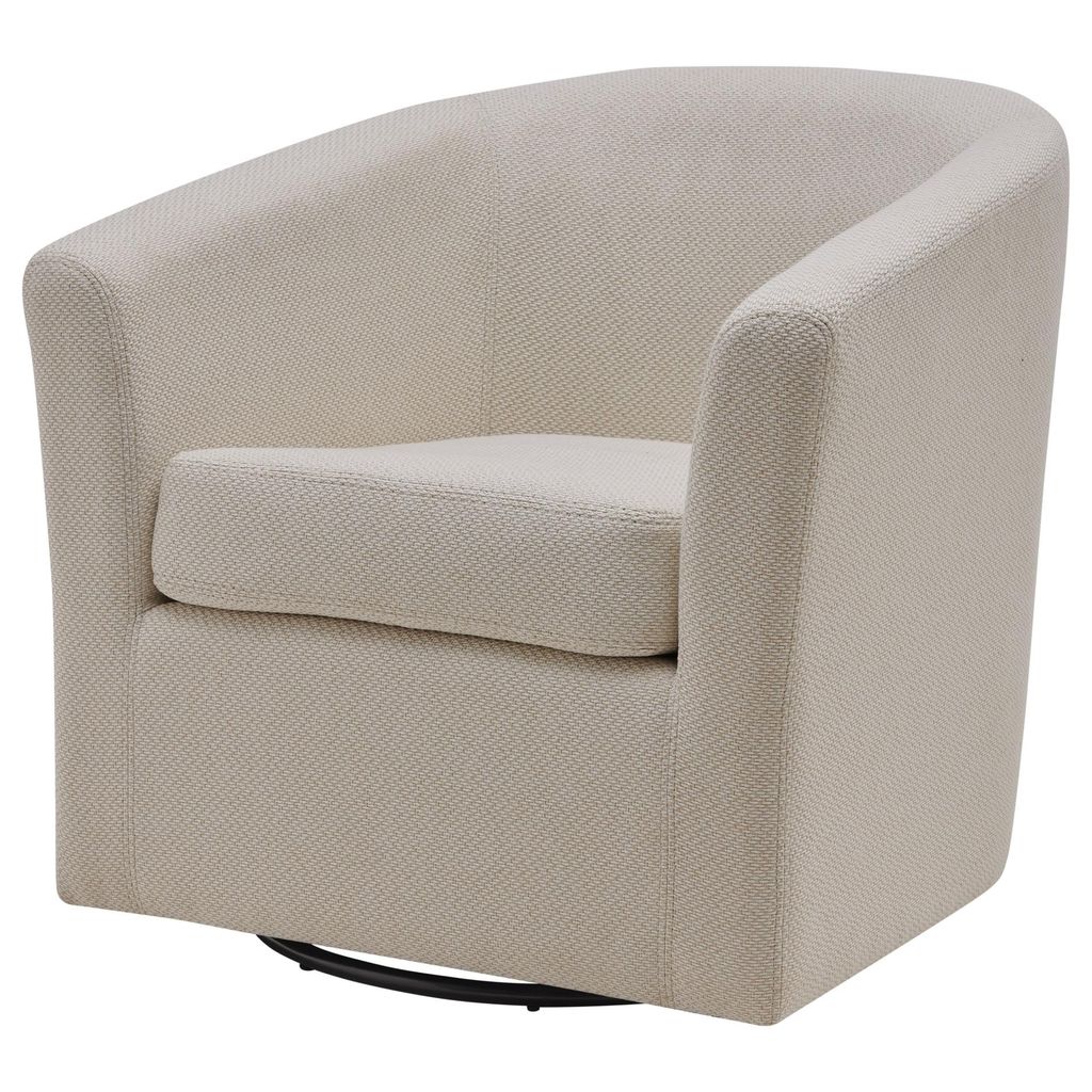 Preview image for Hayden Fabric Swivel Accent Arm Chair, Cardiff Cream