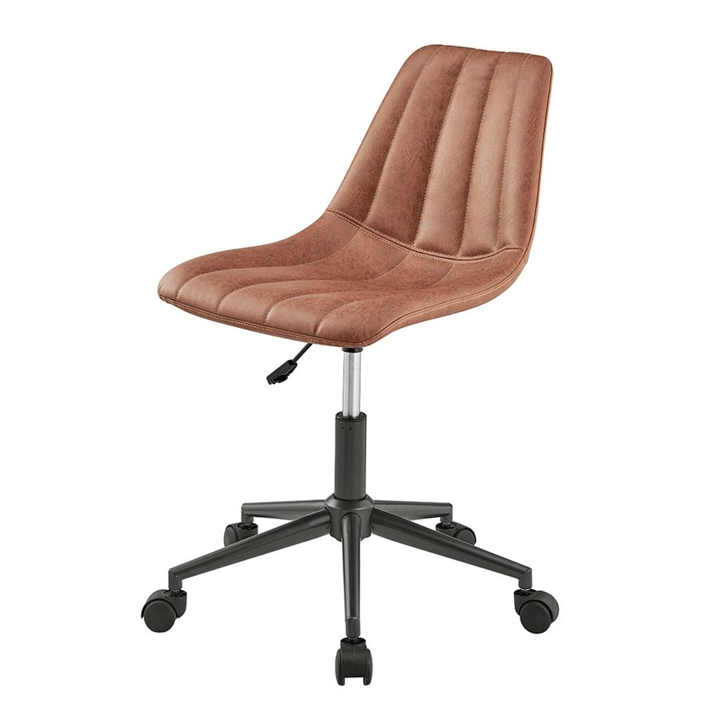Robert Kd Pu Swivel Office Chair, Umber Brown