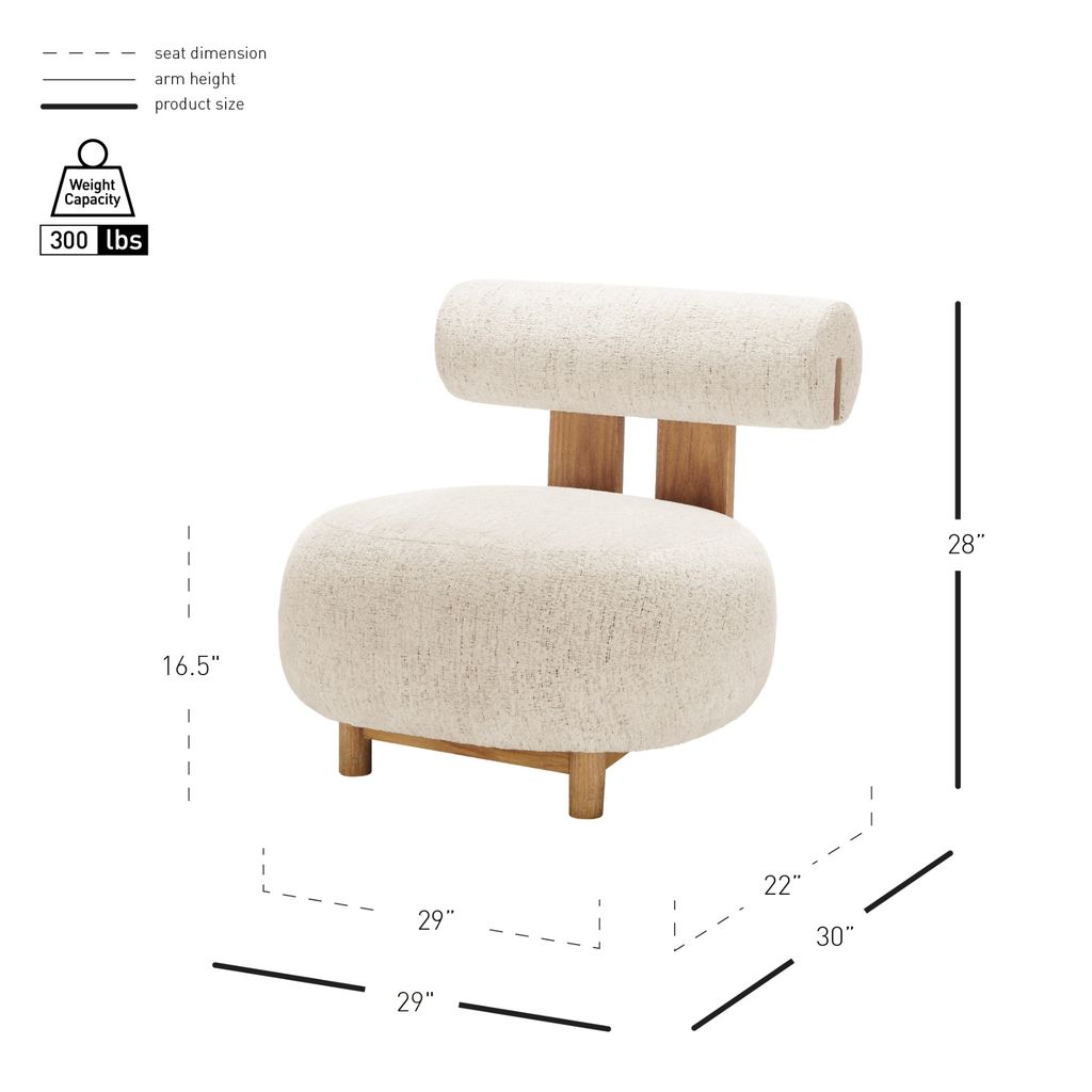 Pamela Fabric Accent Chair, Concord Cream