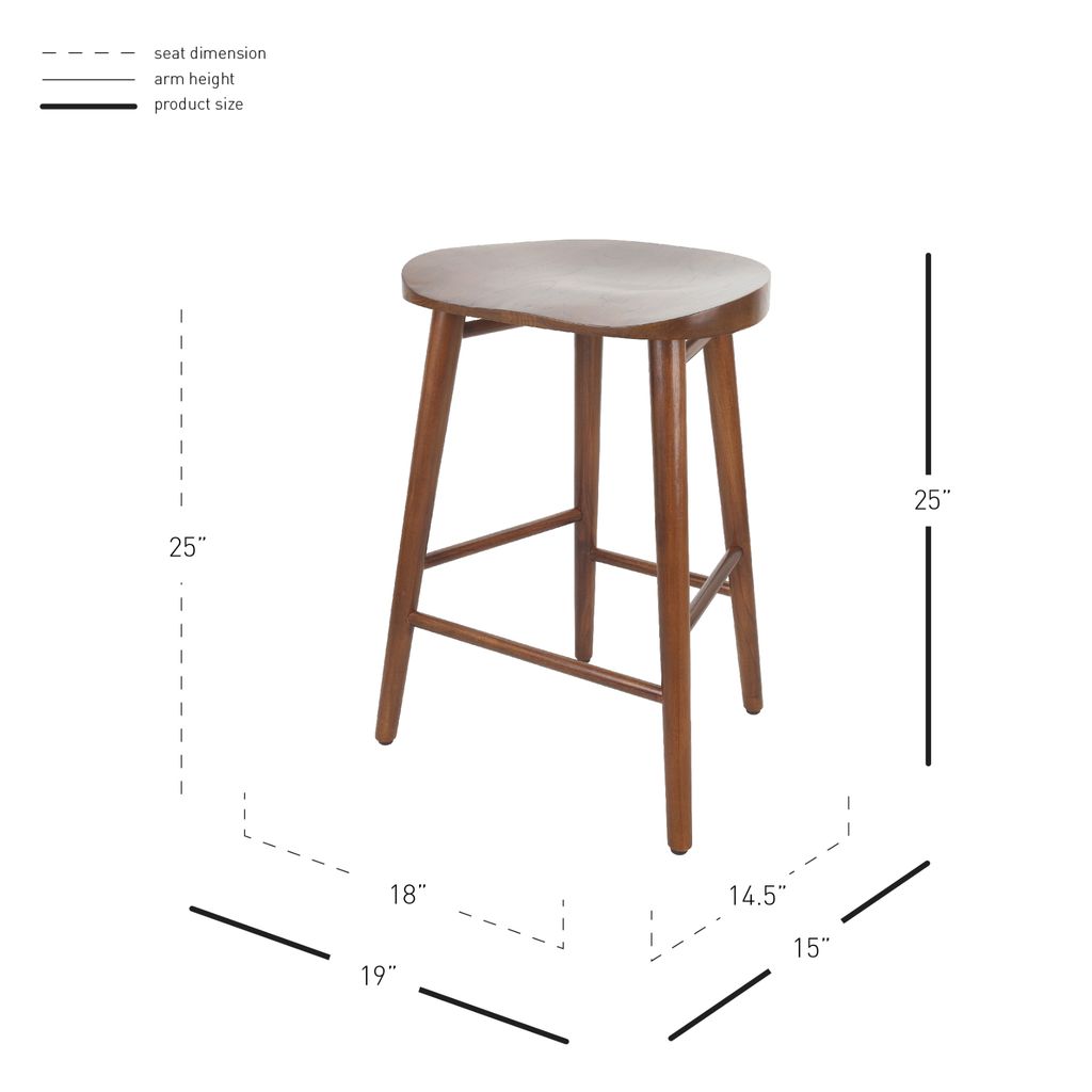 Monti Counter Stool, Cinnamon Brown