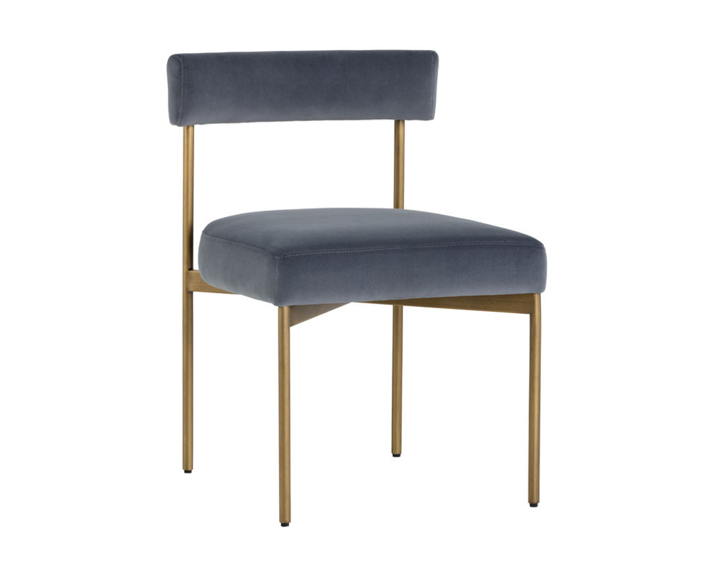 Dusty Blue Velvet Dining Chair- Set Of 2