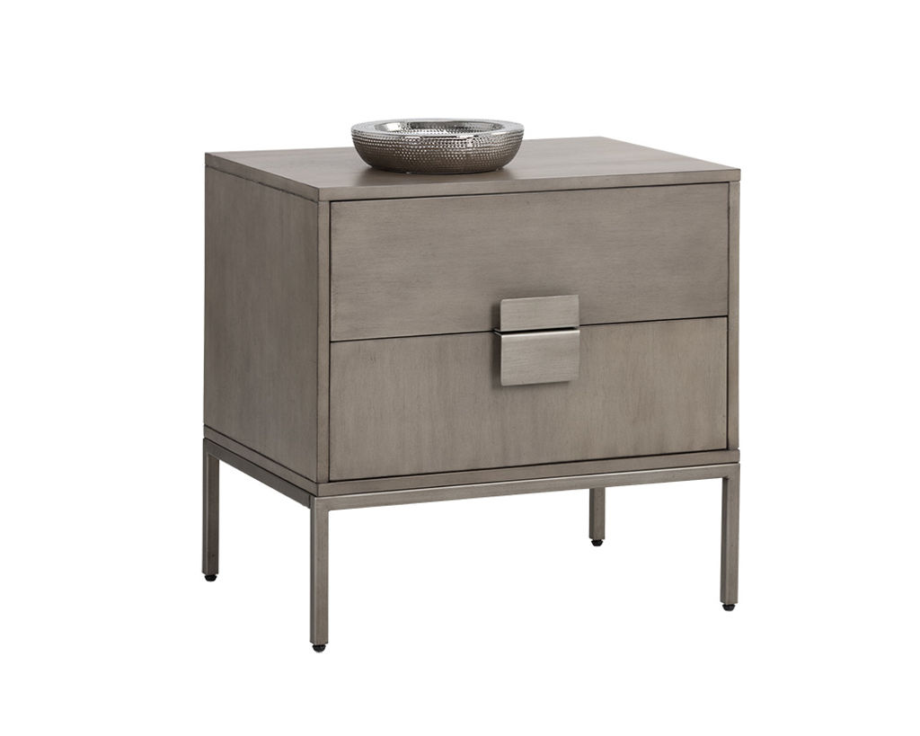 Preview image for Jade Nightstand - Antique Silver - Ash Grey
