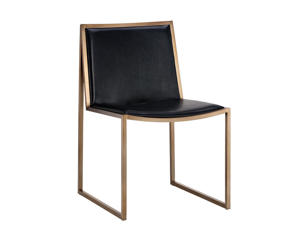 Preview image for Blair Dining Chair - Antique Brass - Cantina Black