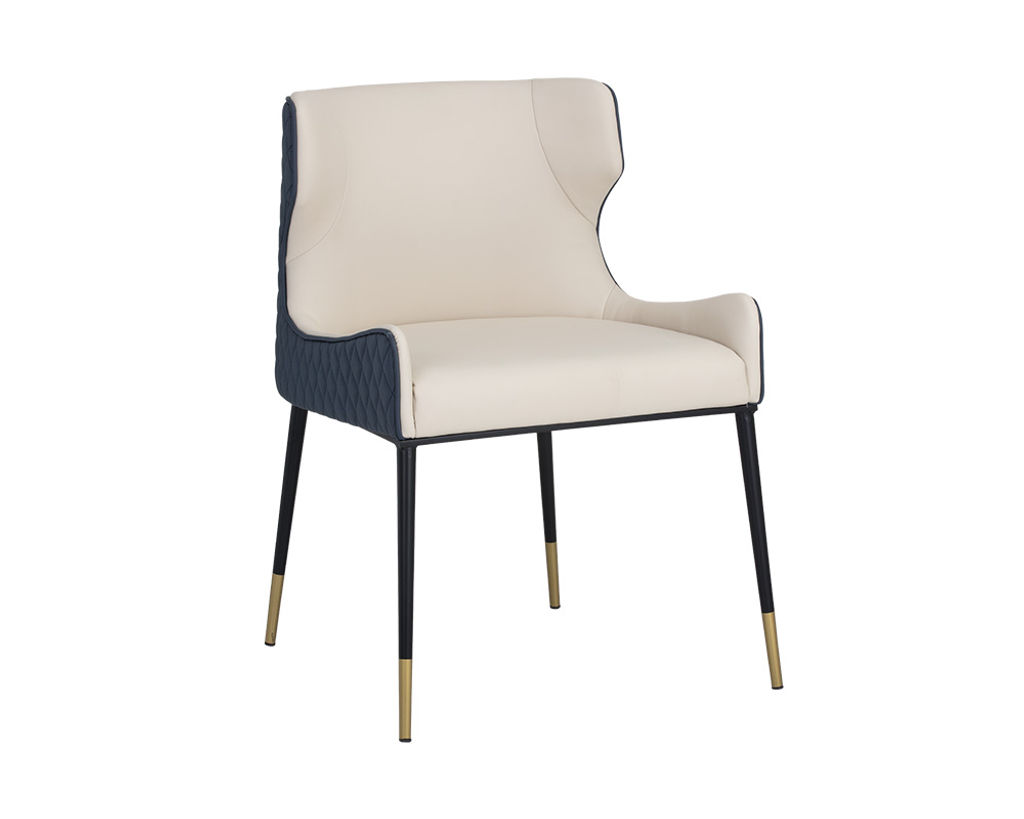 Preview image for Gianni Dining Chair - Dillon Cream / Dillon Thunder