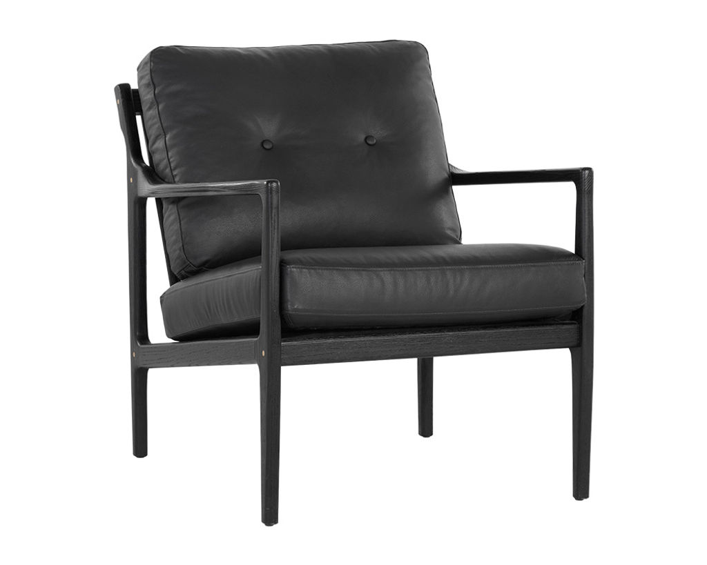 Gilmore Lounge Chair - Black - Black Leather