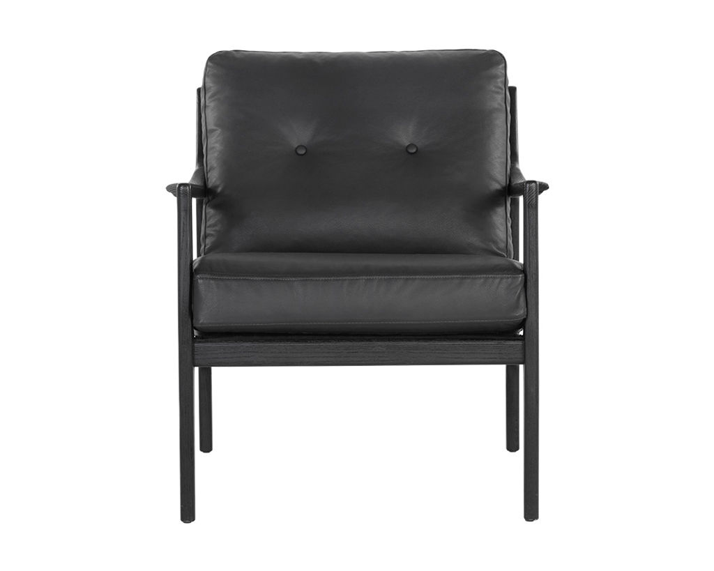 Gilmore Lounge Chair - Black - Black Leather