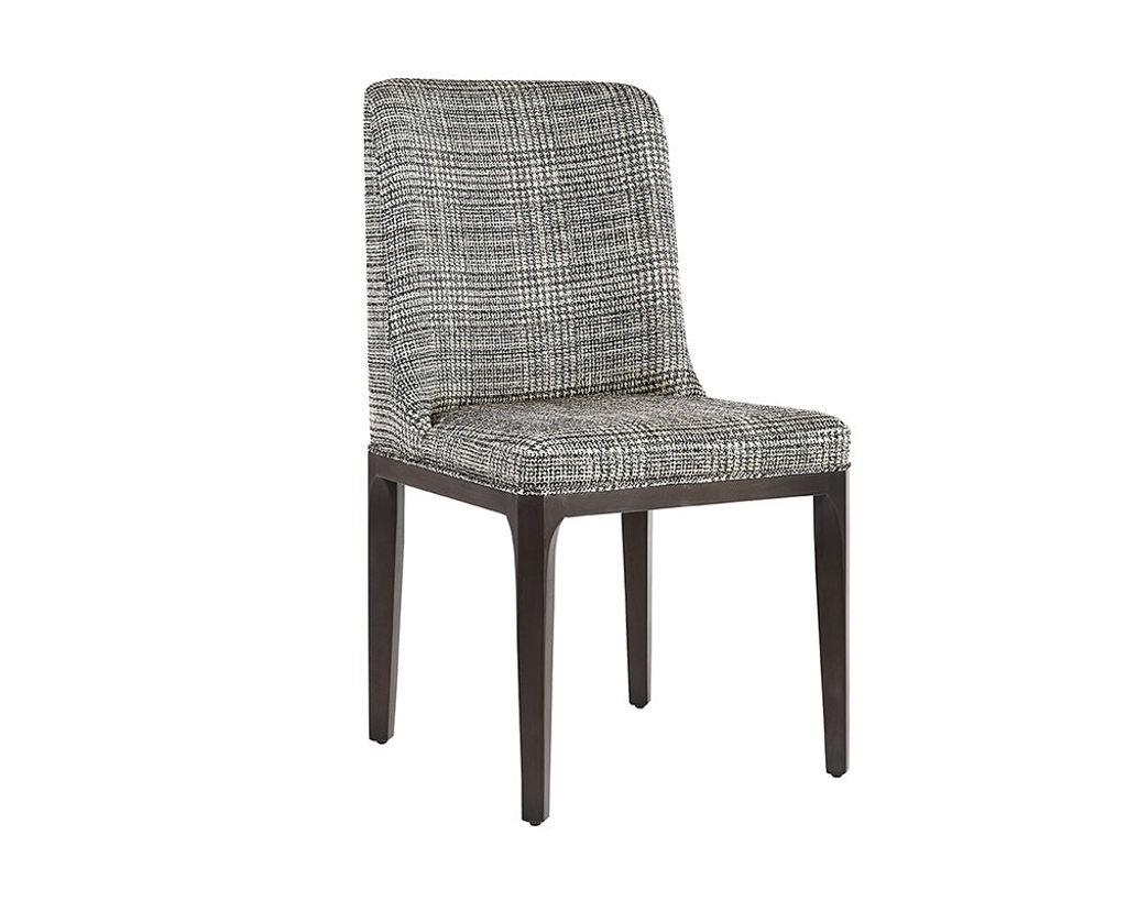Preview image for Elisa Dining Chair - Grey Oak - Naya Check Black