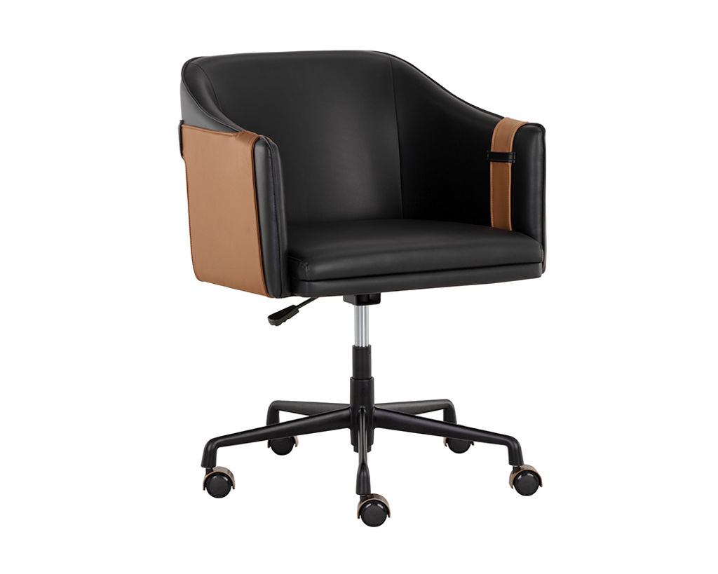 Chance Office Chair - Napa Black / Napa Cognac