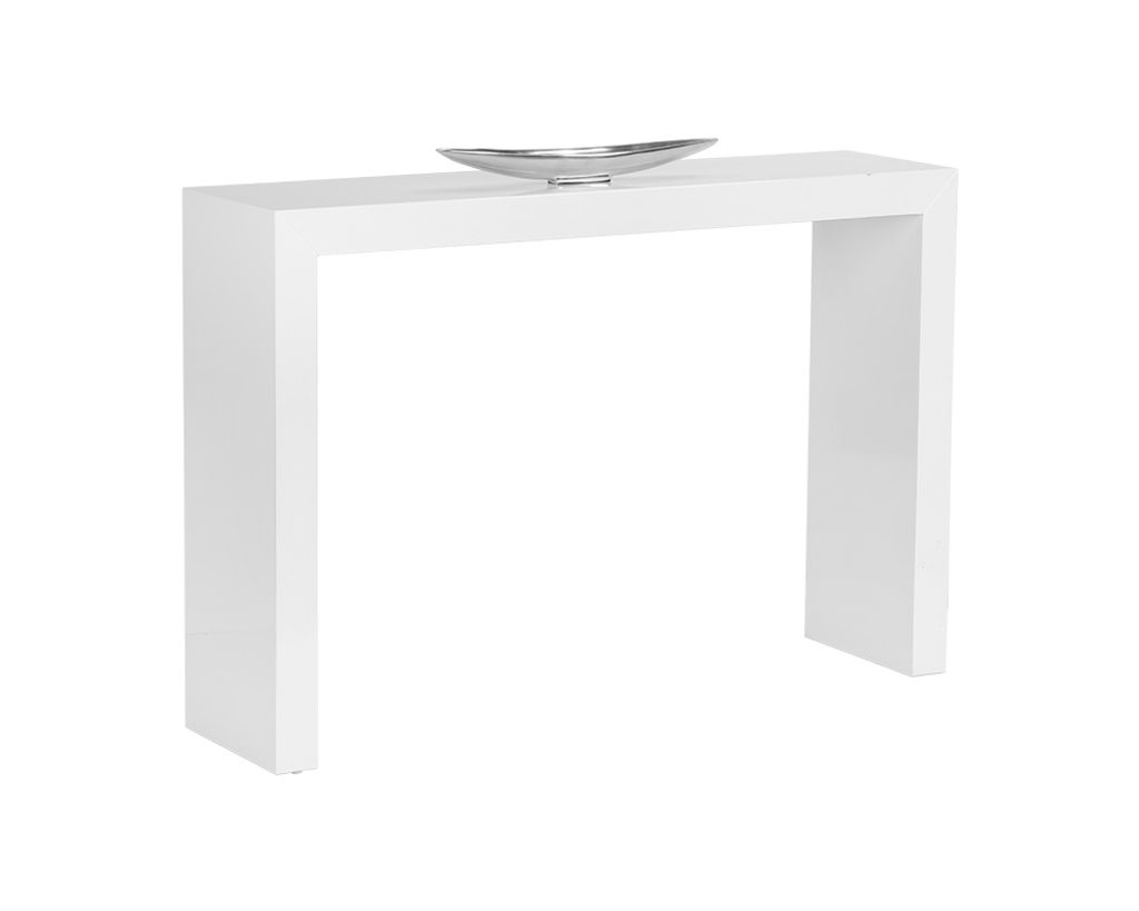 Lift Console Table - High Gloss White
