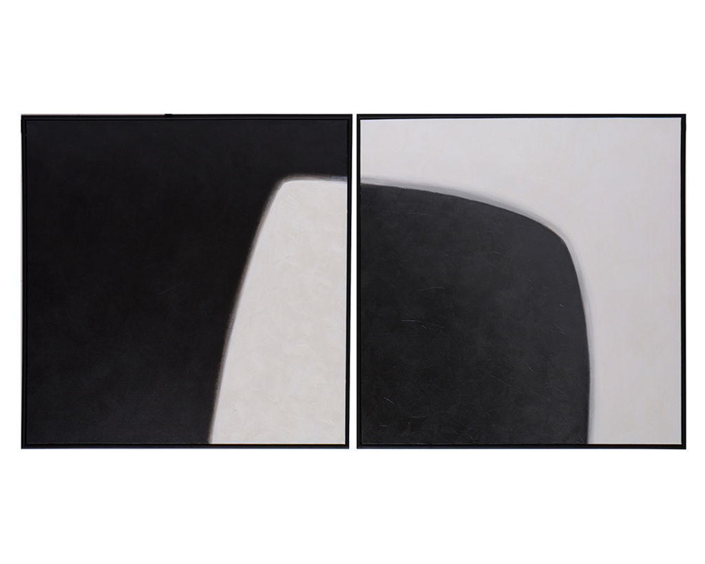 Preview image for Double Cross - (Set Of 2) - 48" X 48" - Black Floater Frame