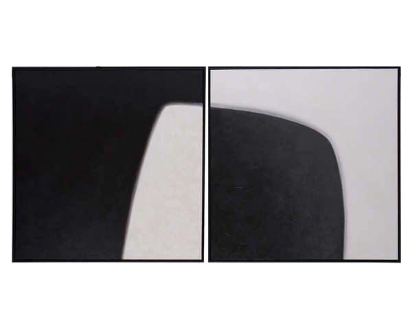 Double Cross - (Set Of 2) - 48" X 48" - Black Floater Frame