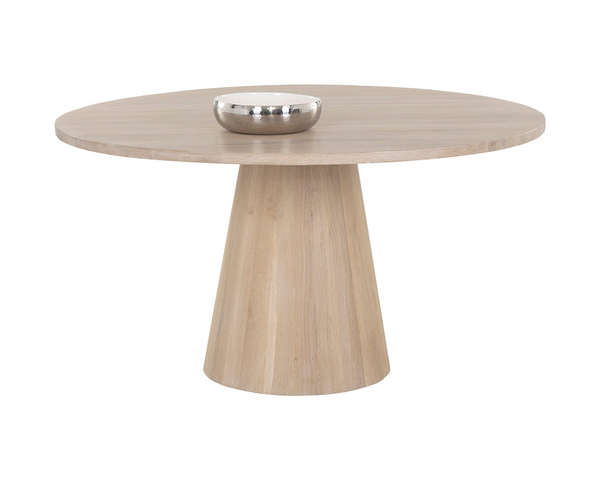 Elina Dining Table - Round - Light Oak - 54"