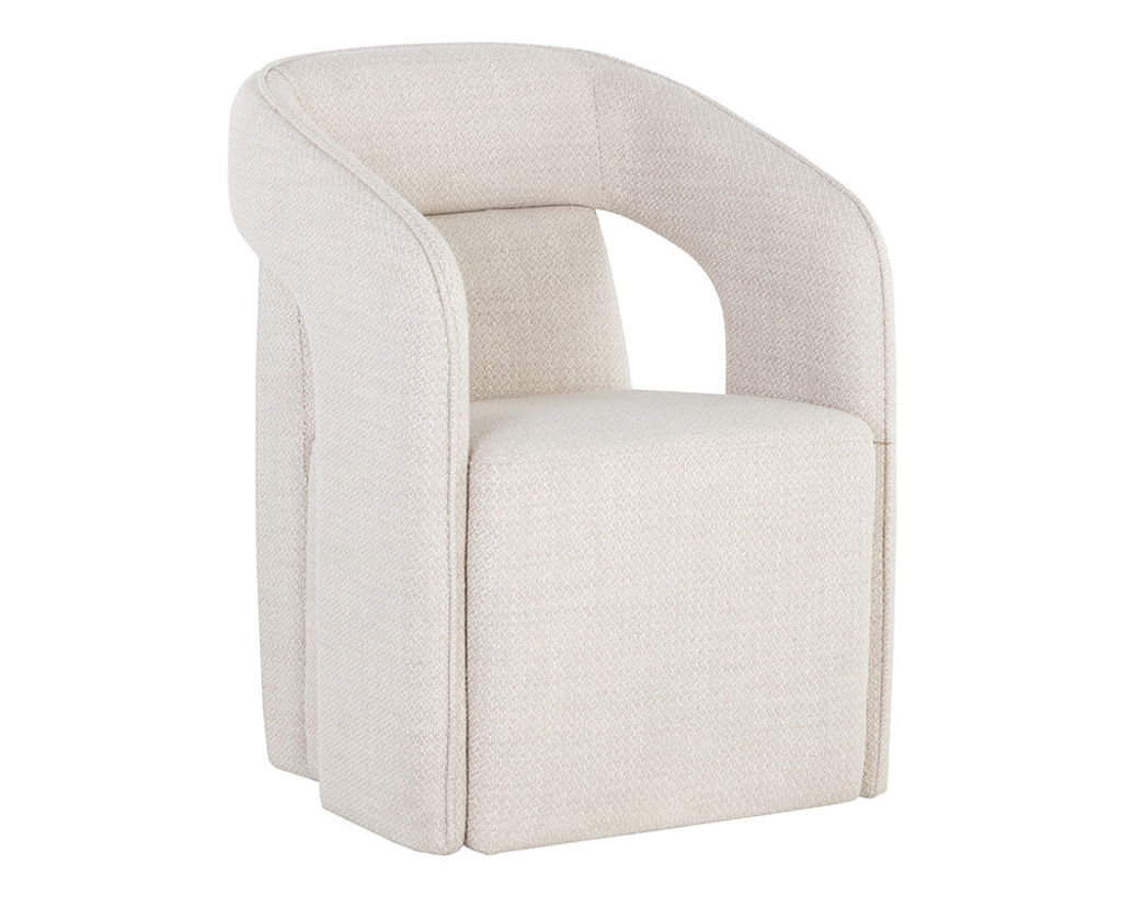 Curved Wheeled Armchair