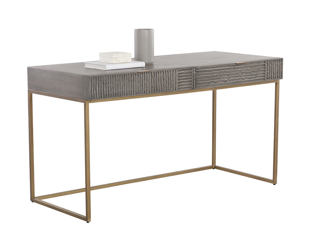 Textured 2-Drawer Desk