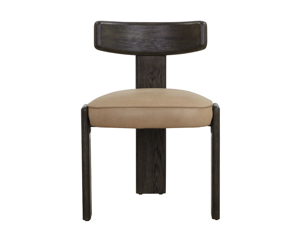 Horton Dining Chair In Dark Brown, Sahara Sand, Set Of 2