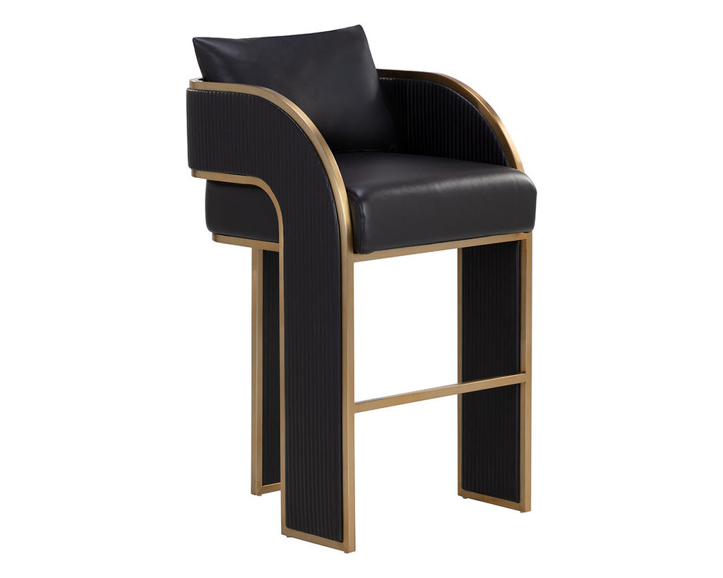 Preview image for Black Faux Leather Barstool
