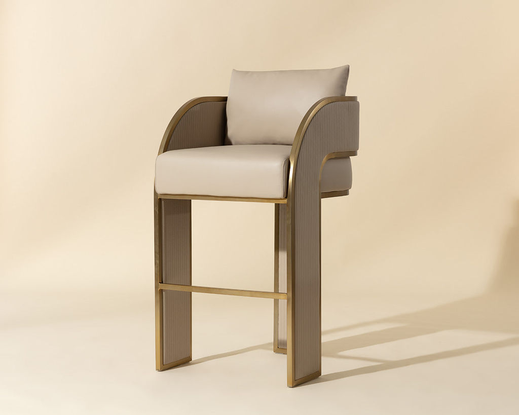 Preview image for Beige Faux Leather Barstool