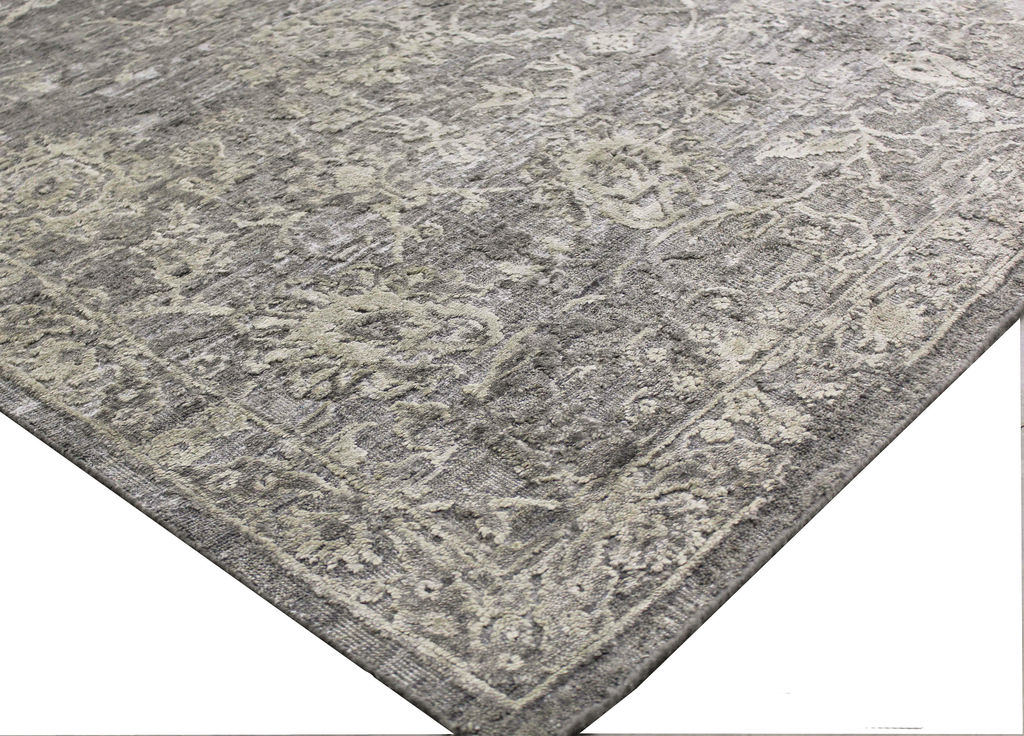 Meena Hand-Knotted New Zealand Wool And Silk Beige/Brown Area Rug- 2467 9’X12’