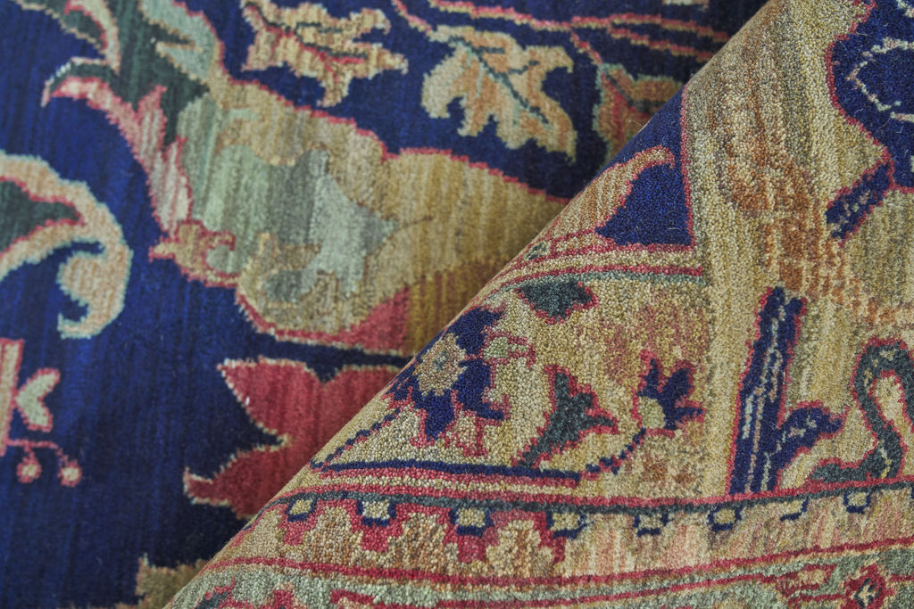 Jurassic Hand-Knotted New Zealand Wool Beige/Blue/Gold Area Rug- 9368 10’X14’