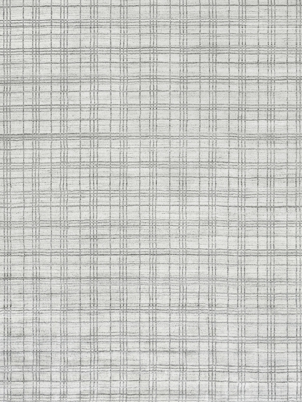 Preview image for Fairbanks Handmade Bamboo Silk And Cotton White/Gray Area Rug- 3838 9’X12’