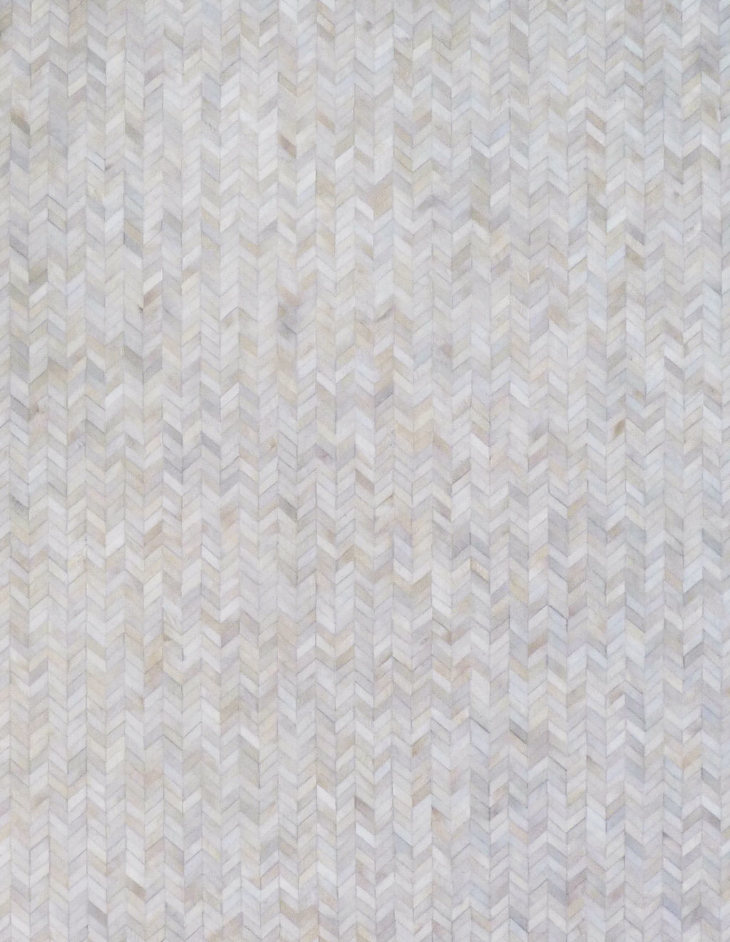 Chevron Leather Cowhide Area Rug- 9’6" x 13’6"