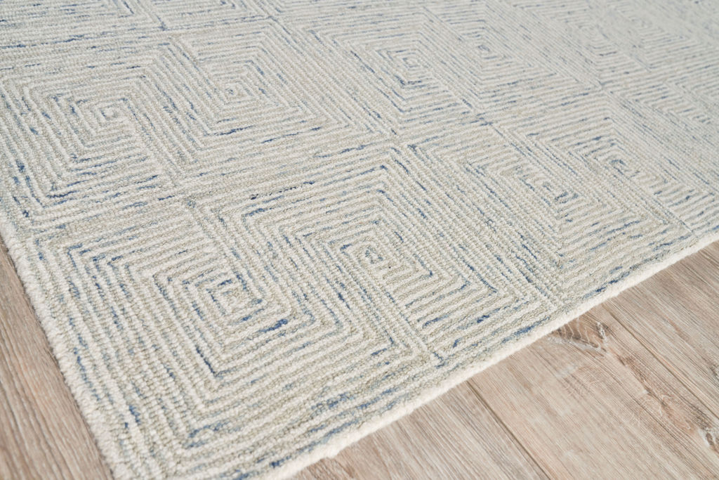 Caprice Tufted New Zealand Wool And Cotton Light Blue/Ivory Area Rug- 4771 10’X14’