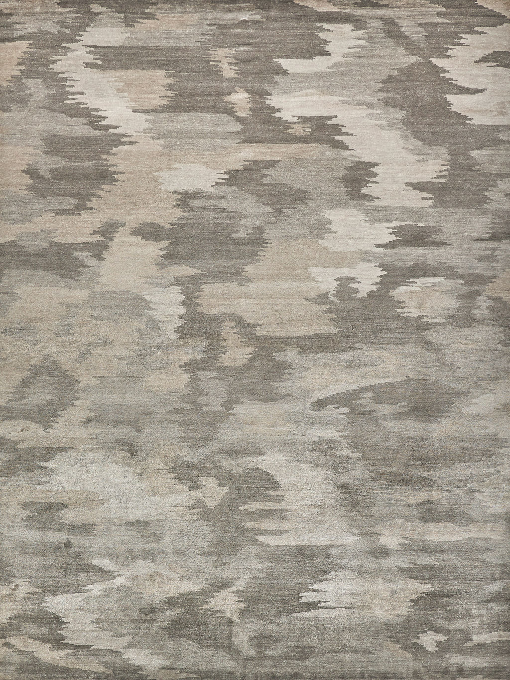 Bamboo Silk Hand-Knotted Light Silver/Gray Area Rug- 3263 9’X12’