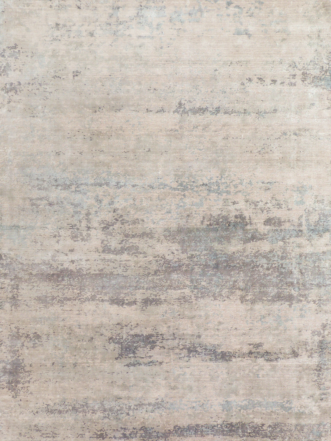 Roset Handmade Bamboo Silk And Cotton Light Gray/Blue Area Rug- 2532 12’X15’