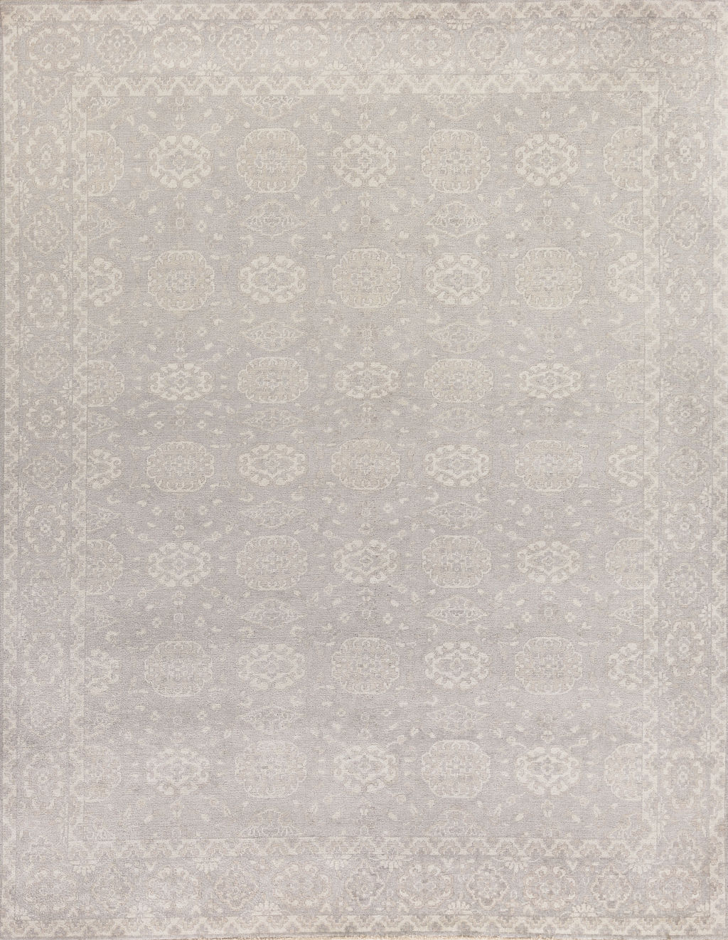 Restoration Hand-Knotted New Zealand Wool Light Blue/Beige Area Rug- 2253 8’X10’