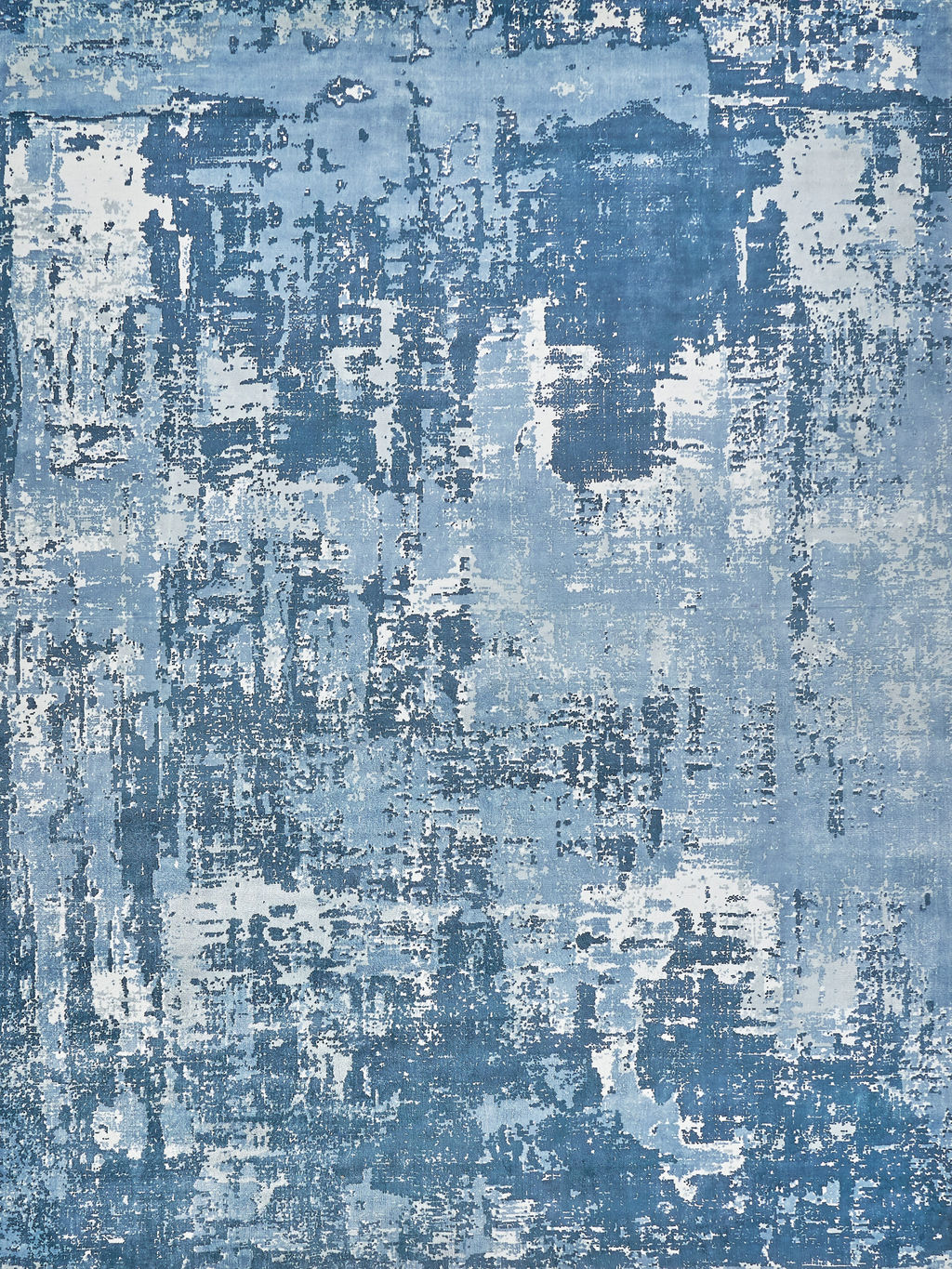 Preview image for Koda Handmade Bamboo Silk And Cotton Blue/Ivory Area Rug- 3379 8’X10’