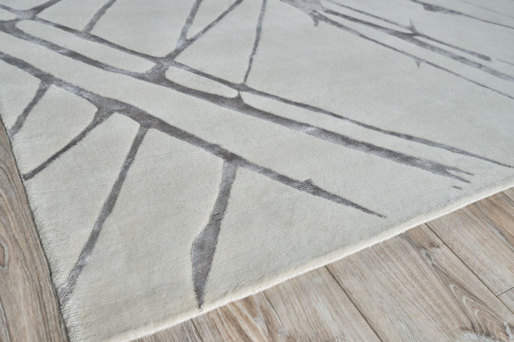 Preview image for Hand-Knotted New Zealand Wool/Bamboo Silk Silver Area Rug 10' X 14'
