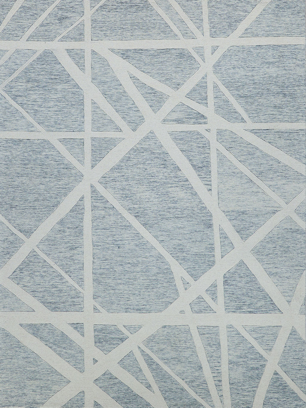 Preview image for Geometric Handmade Hand-Tufted New Zealand Wool On Canvas Silver/Ivory Area Rug 9' X 12'