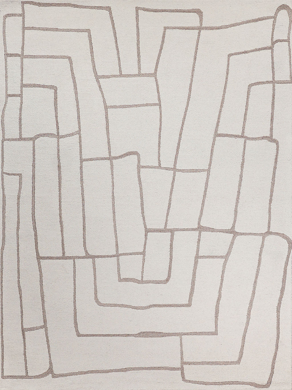 Tangiers Area Rug Handmade Hand-Tufted New Zealand Wool On Canvas Ivory/Beige  12' X 15'