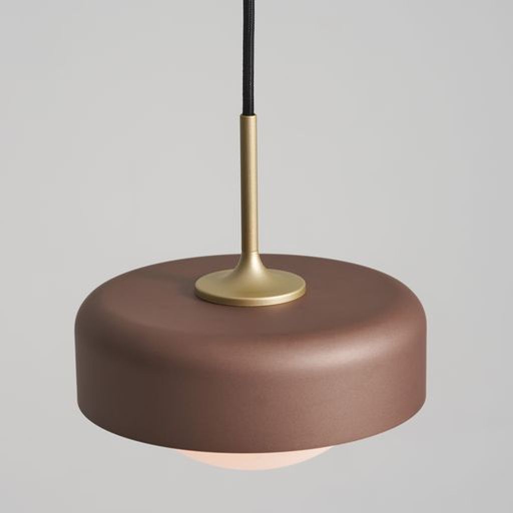 Pensee Led Pendant, Pearl Cocoa/Gold