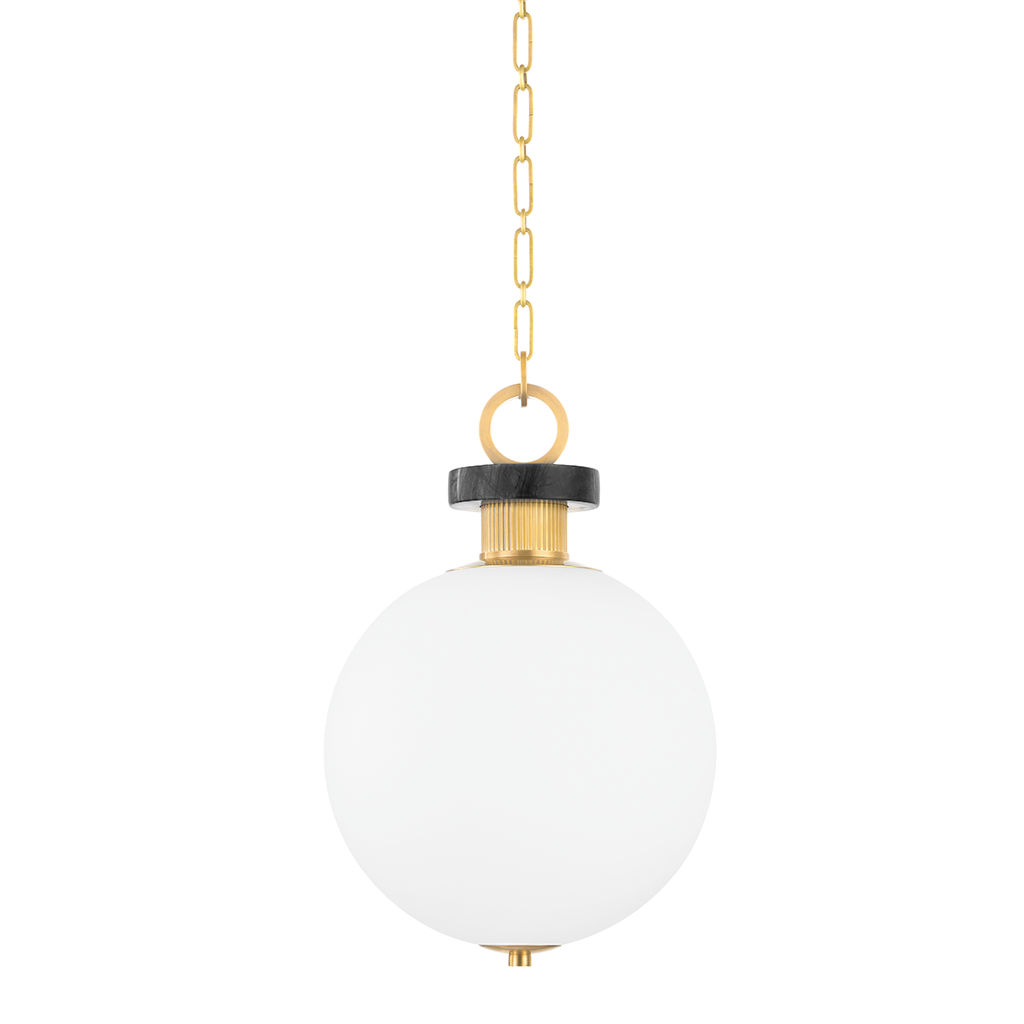 Preview image for Haru 1 Light Pendant, Vintage Brass