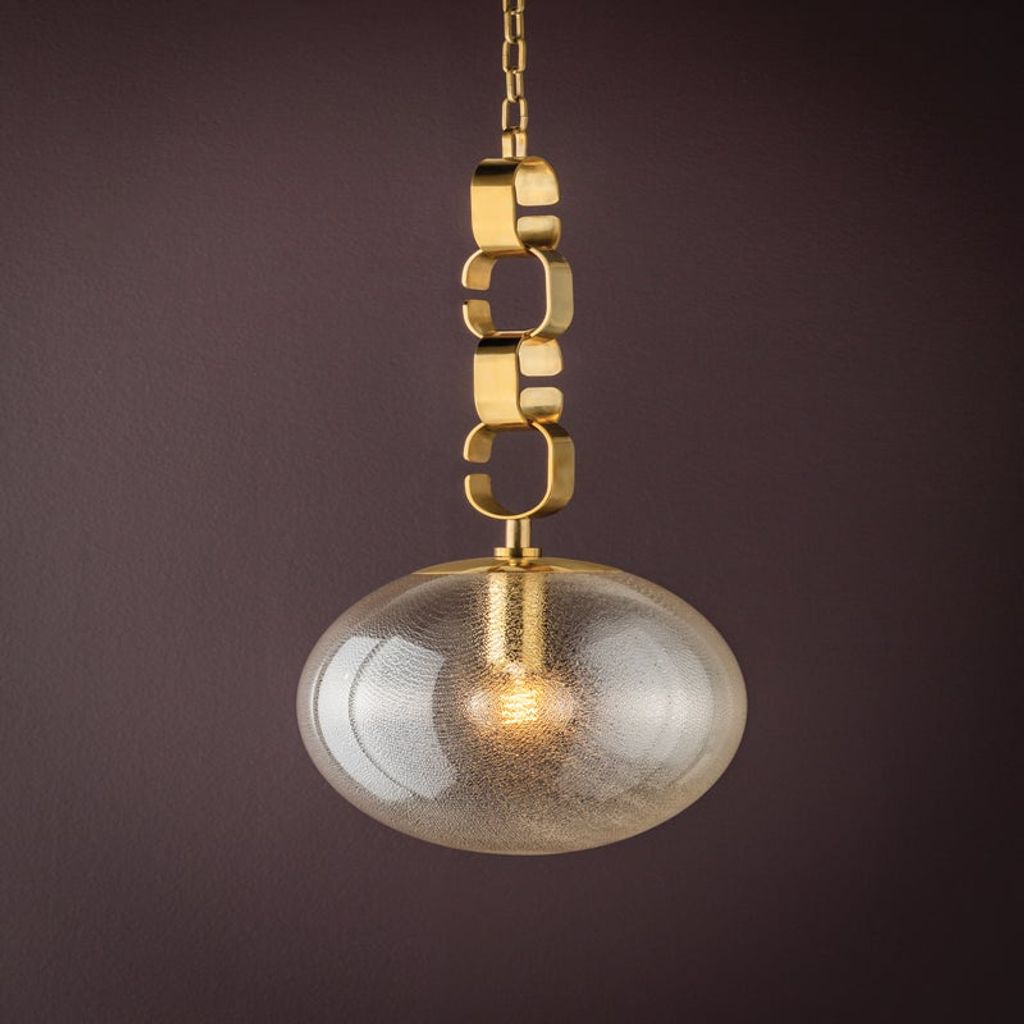 Nessa Pendant 13" X 30", Vintage Brass
