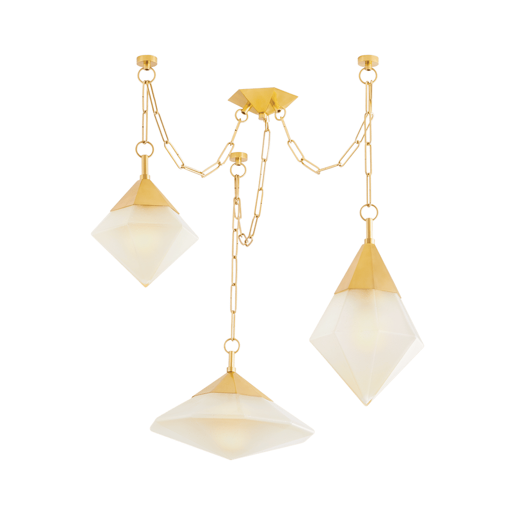 Angelique Chandelier 58" X 38.75", Vintage Polished Brass