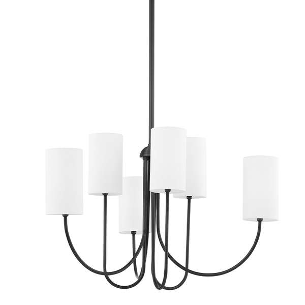 Look 1 Dining Chandelier, 6 Lamps, Old Bronze