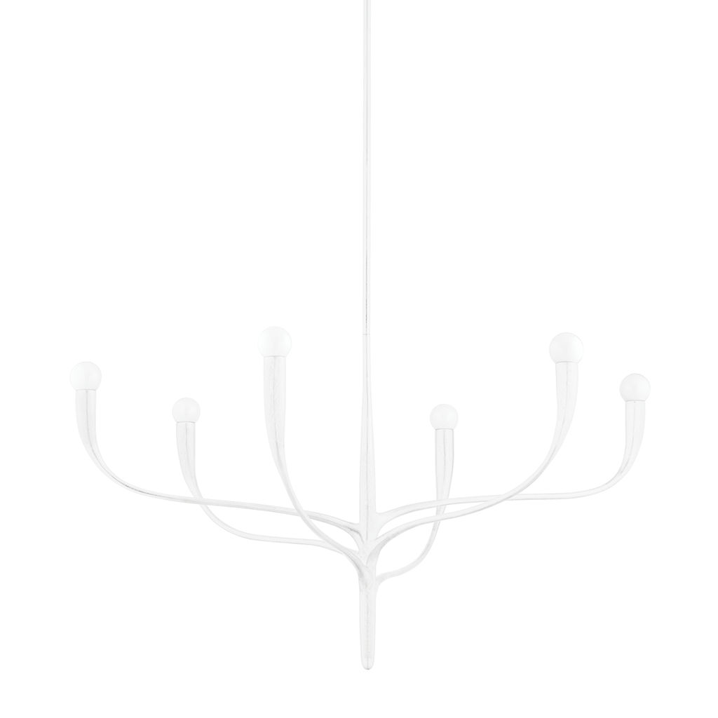 Preview image for Labra Chandelier 6 Lamps, White Plaster