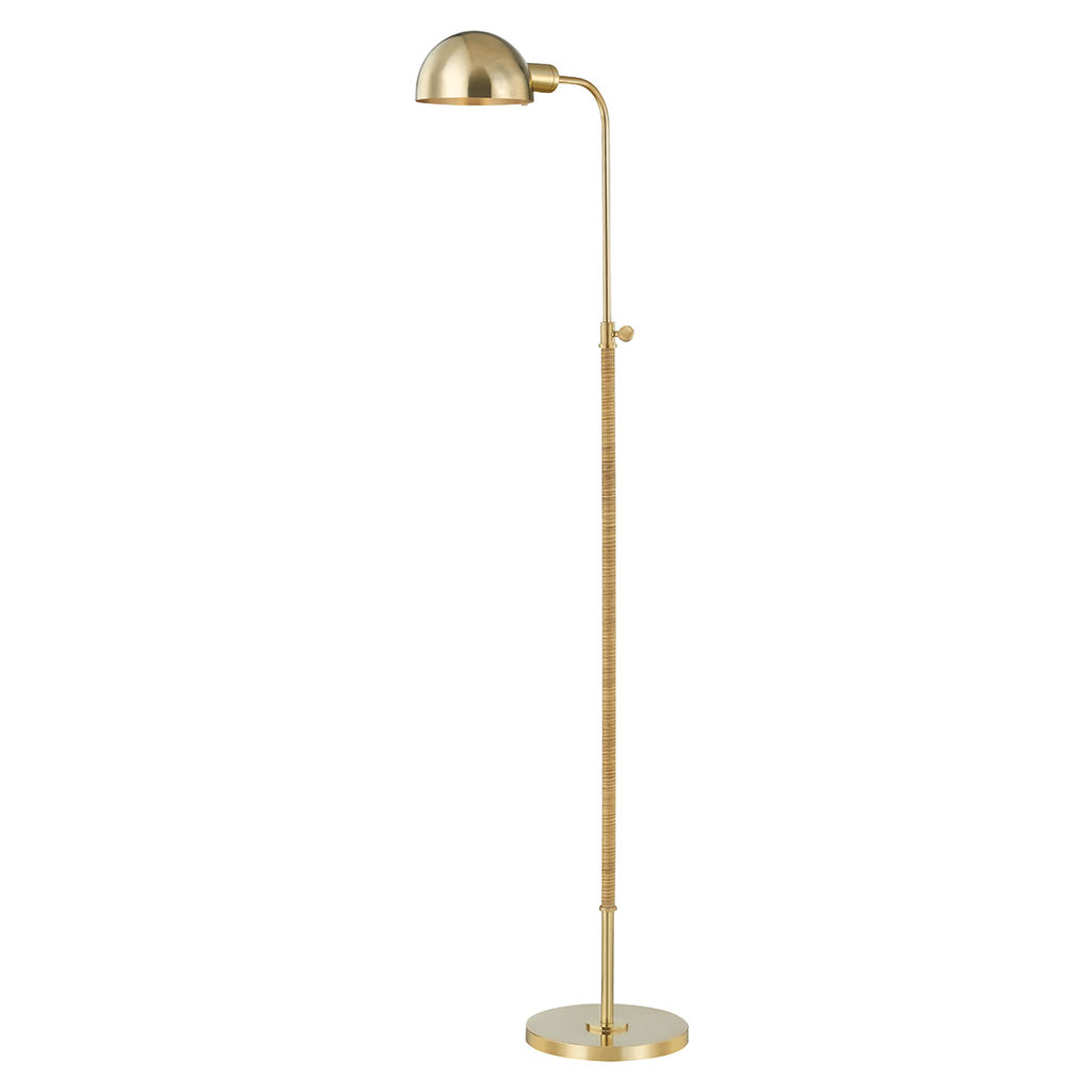 Preview image for Devon 1 Light Floor Lamp, Aged Brass