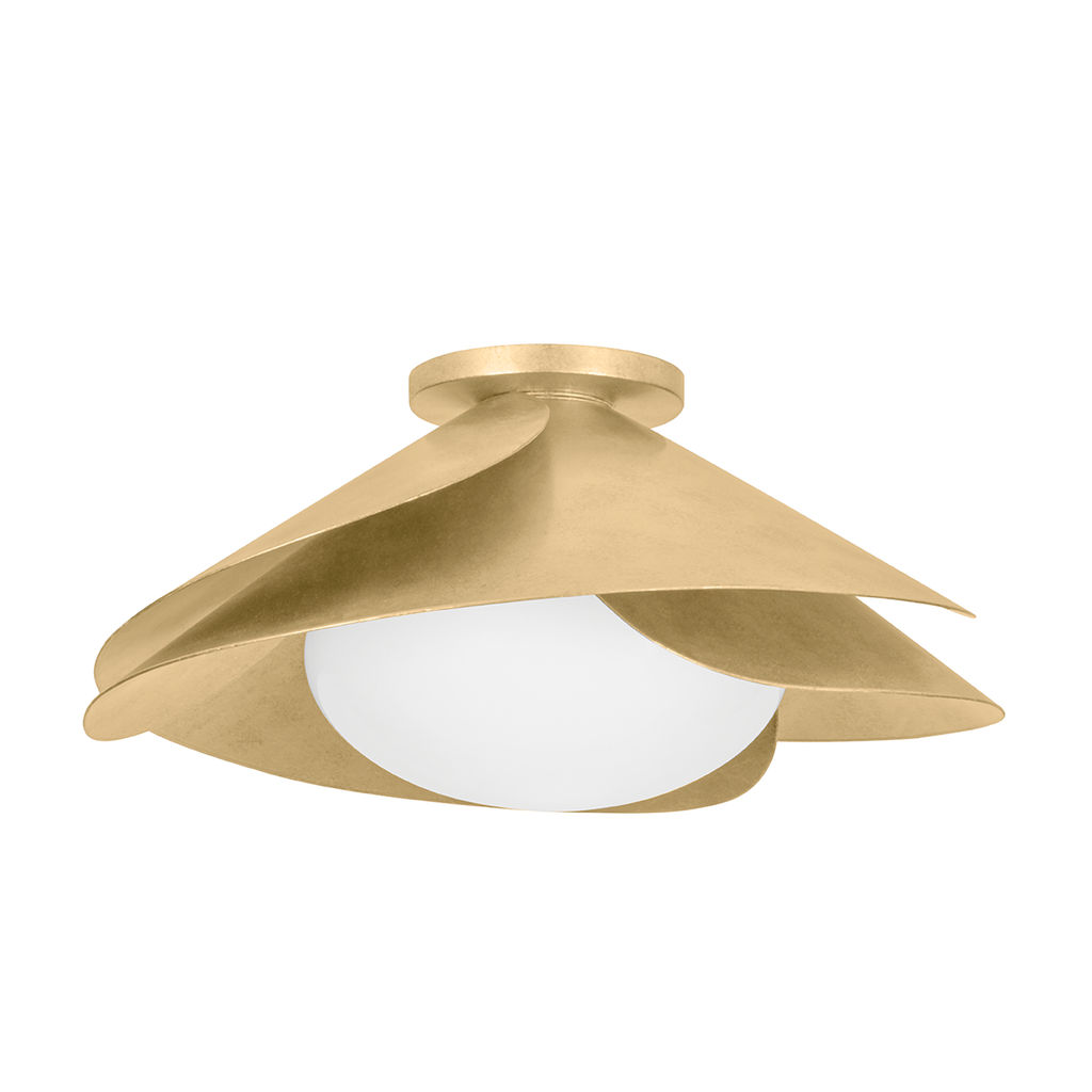 Preview image for Brookhaven 1 Light Flush Mount 22", Vintage Gold Leaf