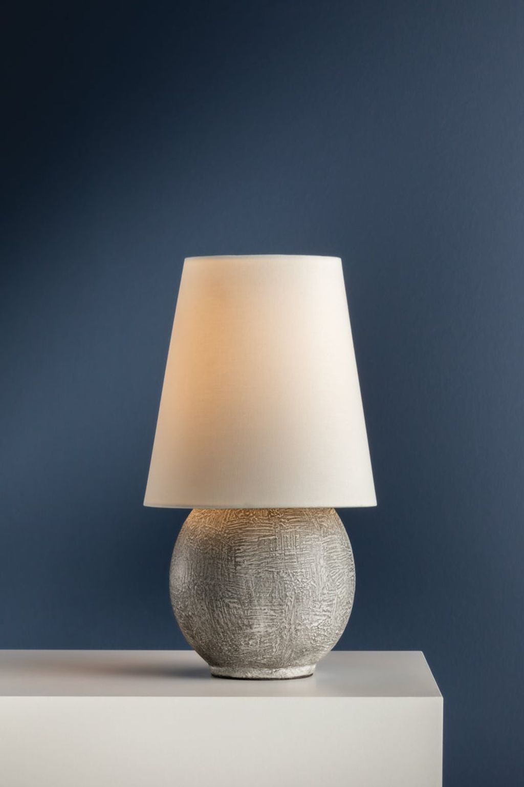 Ulsterville Rechargeable Table Lamp 8.25" X 15", Aged Brass And Ceramic Greystone