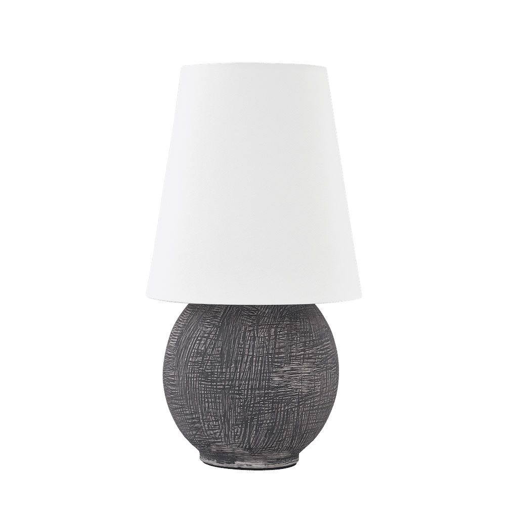 Ulsterville Rechargeable Table Lamp 8.25" X 15", Aged Brass And Ceramic Greystone