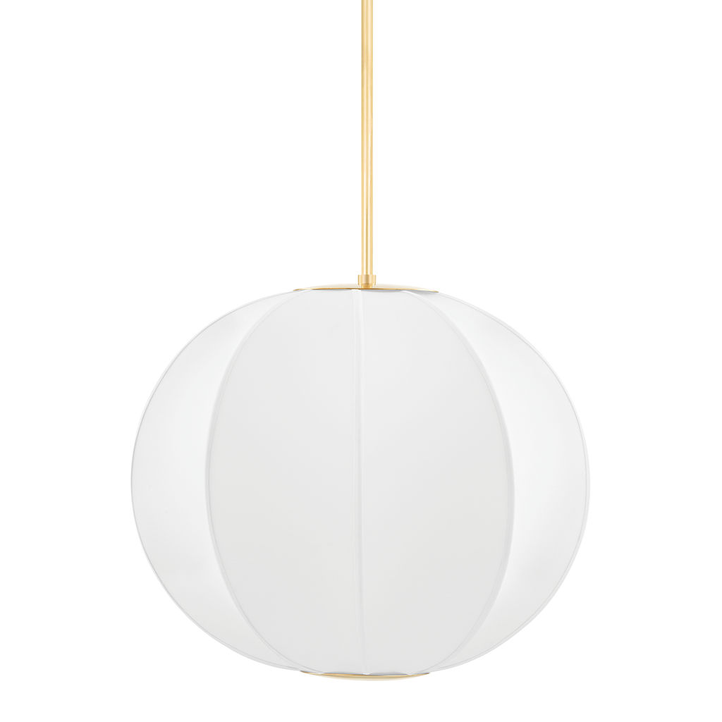 Jupiter 1 Light Pendant 19.75", Aged Brass